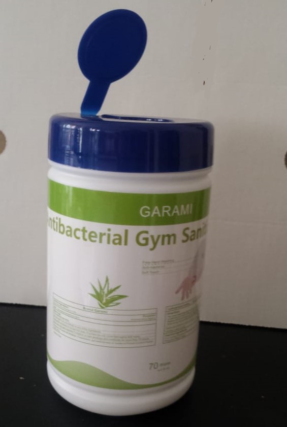 Gym wipes cannister
